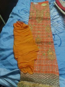 Orange Dress Material