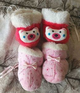 Baby Kids Woolen Warm Shoe Sock Pair Of 2