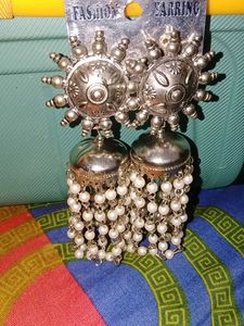 Pearl Jhumka Earrings