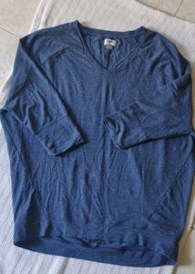 old navy Blue V-Neck Top