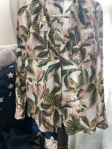 Floral Print Shirt From Mango