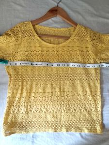 Beautiful Yellow Lace Top