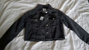 Black Cropped Denim Jacket