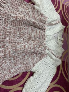 Stylish White &amp; Pink Top