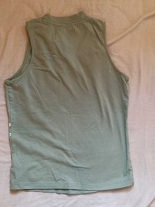 Mint green And Pink Stripped T Shirt Combo XS