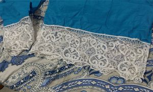 New Teal Kurta Set with Lace