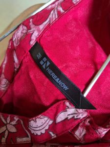 Red Floral Print Tunic Top