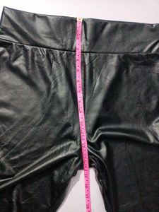 Plus Size XL Stylish Black Faux Leather Pants