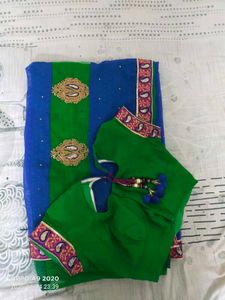 Elegant Saree with stitched blause