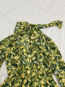 Green &amp; Yellow Floral Dress