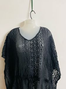 Black Crochet Coverup Dress