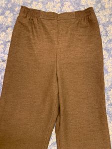 Brown Wide Leg Full Pants