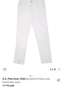 U.S Polo Assn 9-10 Yrs PureWhite Jeans (Twice Used