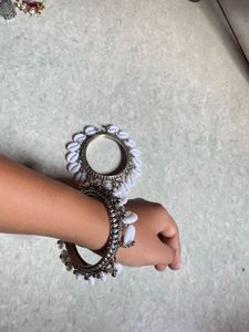 Combo of 2 set silver bangles