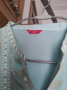 W Brand Cyan Color Kurti