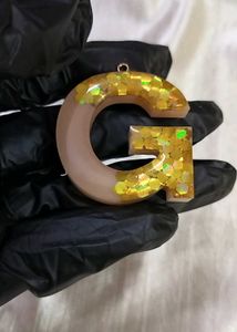 Resin Alphabet Keychain