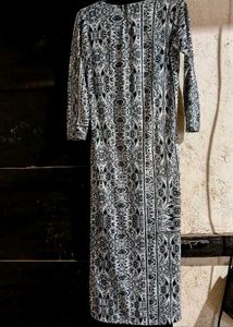 Black and White Printed Maxi Dress