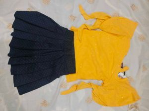 Yellow &#34;Paris&#34; Ruffle Sleeve Top.....1top Free