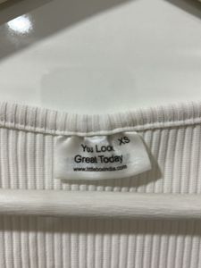 White button tank top