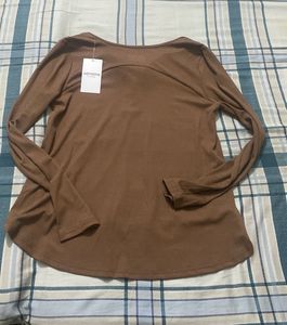 Brown Long Sleeve Top