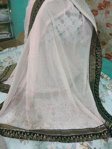Dimond Work Saree New, Pink