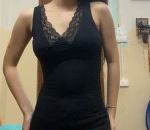 Black Tank Top with Lace