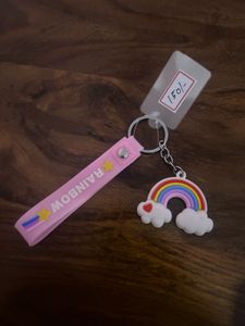 COMBO DORAEMON &amp; RAINBOW SILICON KEYCHAIN