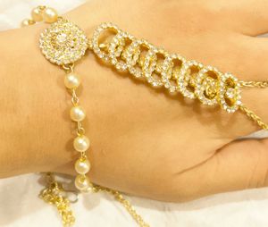 Golden Ethnic Bracelet With Ring