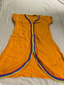 Beautuful embroidery Ethnic Tunic Top - Mustard