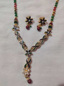 Meenakari Work Jwellery Set