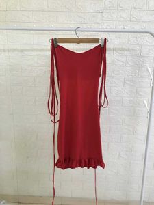 Red Backless Mini Dress
