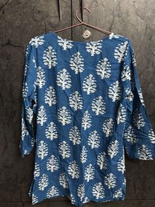 Blue Ethnic Short Kurti