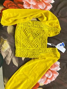yStylish Yellow Partywear Women Tops &amp; Tunics 🐣💛