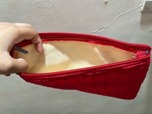 New Red Embroidered Clutch/Pouch