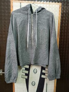 Gray Zip-Up Hoodie