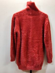 premium imported red eyelash knit turtleneck sweat
