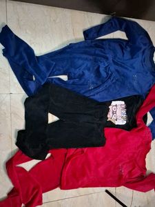 Zara Blue,black and pink  Velvet Loungewear Set
