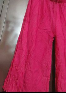 Rose Color Plazo For Girl Or Women 34 Waist