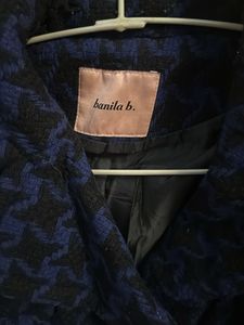 Houndstooth Print Coat