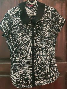 Printed Korean Neck Shirt