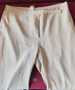 Beige Straight Leg Pants