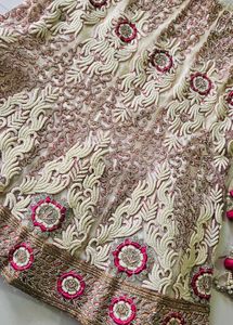 Elegant cream n pink Lehenga Choli