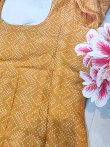 Yellow Printed Kurta