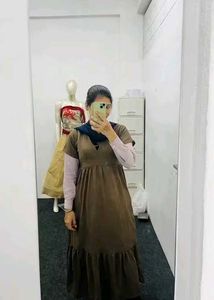 Elegant Brown Midi Dress