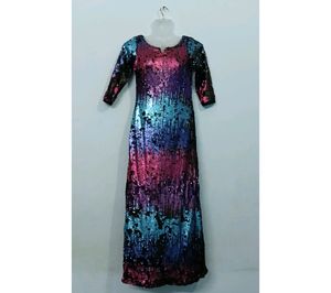 Multicolor Designer Rainbow Dress