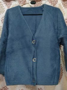 Blue Fuzzy Cardigan💙