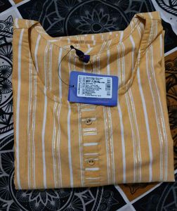 Mustard Stripe Kurta