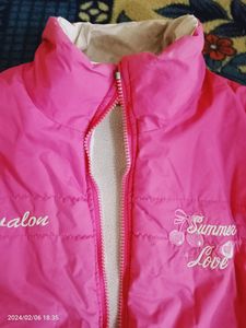 Pink Colour Half Jacket