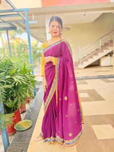 Elegant Purple Saree