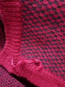 Red &amp; Black Plussize Long Open Sweater